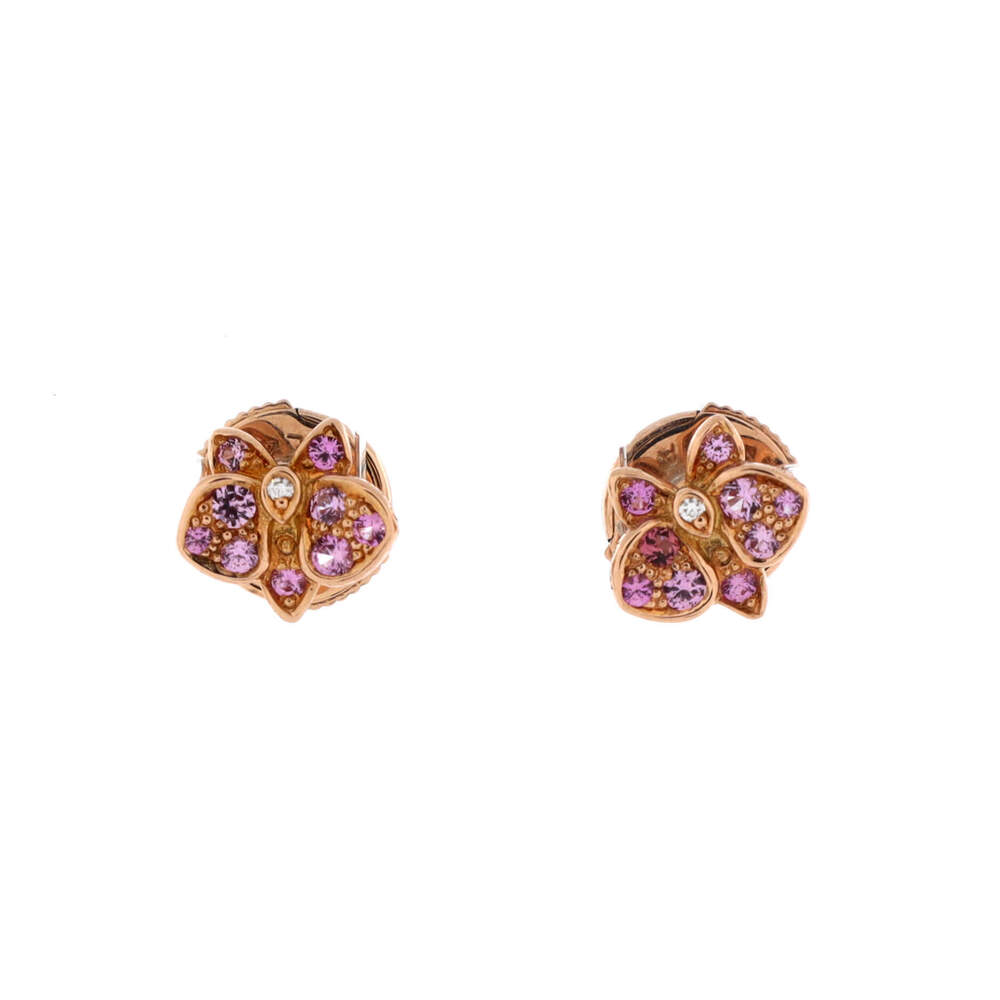 Cartier Small Caresse D'Orchidees Stud Earrings